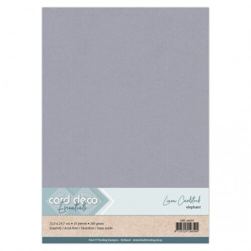 LKK-A4103 Leinen Karton A4 Elefantengrau 1 Blatt