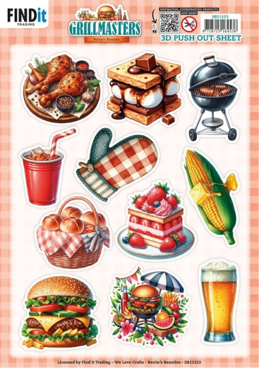 SB11123 BB Stanzbogen Grillmasters verschiedenes