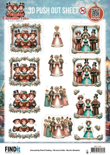SB11139 BB Stanzbogen Victorianische Weihnachtsgeschichte