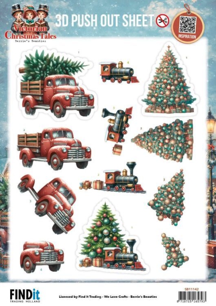 SB11142 BB Stanzbogen Victorianische Weihnachtsgeschichte Unter dem Tannenbaum SB11142 BB Stanzbogen Victorianische Weihnachtsgeschichte Unter dem Tannenbaum