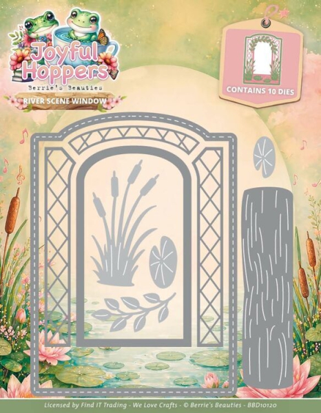BBD10120 BB Stanzschablone Joyful Hoppers River Scene Window