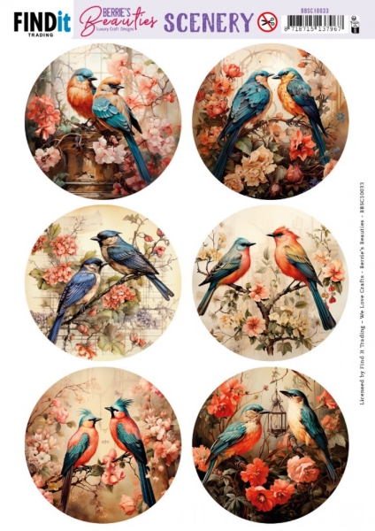 BBSC10033 BB Scenery Stanzbogen Vogel P�rchen