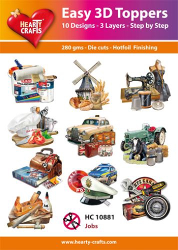 Easy 3D Toppers Berufe Design 10 St�ck