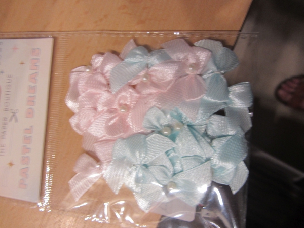 Mini Bows (Schleifen) in Pastel mit Perle