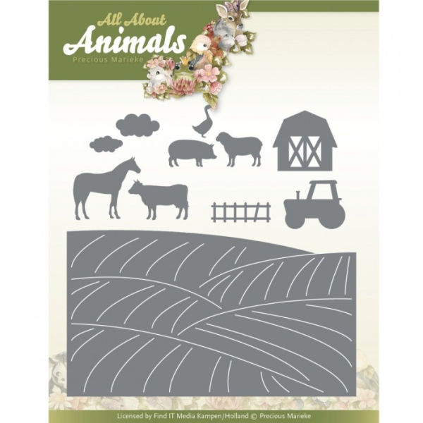 PM10265 Schneideschablone Precious Marike All About Animals Farm PM10265 Schneideschablone Precious Marike All About Animals Farm