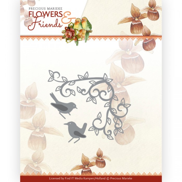 PM10234 Pm Stanzschablone Flowers & Friends Bird Corner