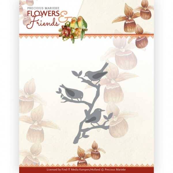 PM10235 PM Stanzschablone Flowers & Friends Birds on a Branch
