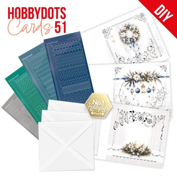 DODOPP051 Hobbydots Cards 51 Blaue Weihnachtsstimmung