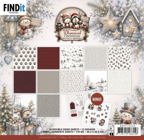 BBPP10049 Papierpack BB Verspielte Weihnachten 20x 20cm