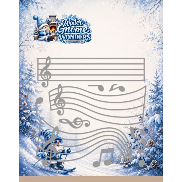 BBD10144 BB Stanzschablone Winter Gnome Wonders Melodien BBD10144 BB Stanzschablone Winter Gnome Wonders Melodien