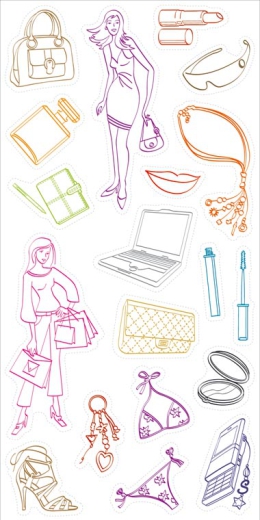 4144 Clear Stamp Set Girly
