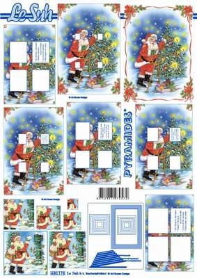 630173 Weihnachtsmann und Baum