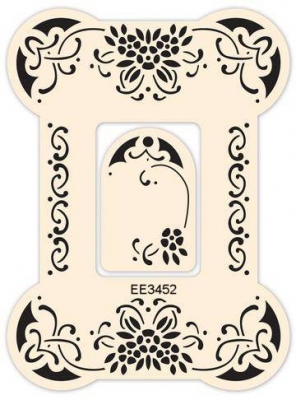 EE3452o Englisch Embossing Prgeschablone Flowers