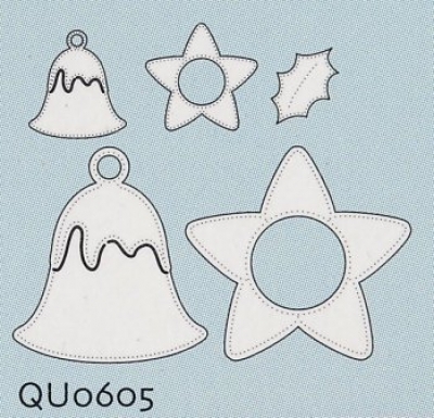 QU0605o Quillt stickschablone Weihnachten 2
