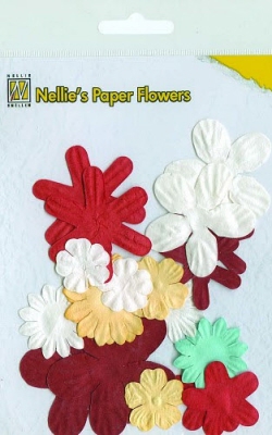 162661 Nellie´s Paper Flowers christmas red