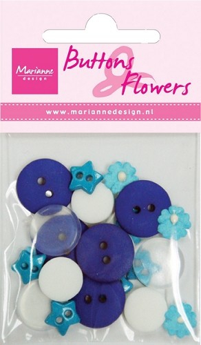 BF0715 Buttons & Flowers blau