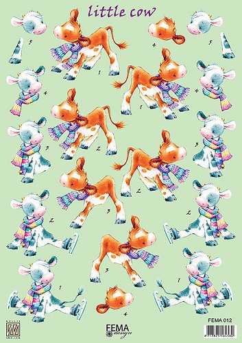 FEMA012 Kleine Kuh luft Schlittschuh