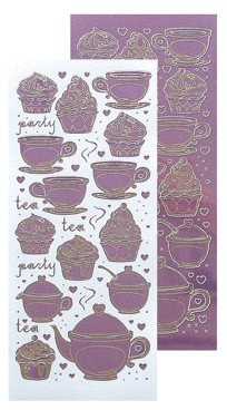LCR61.7483 Tea & Cupcake Stickers Mirror Candy