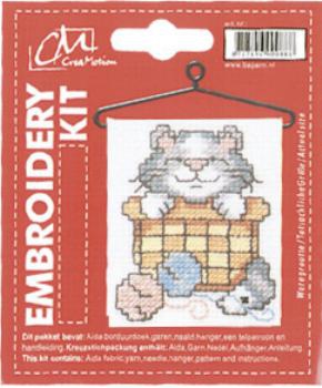 BK340499 Embroidery Kit Katze im Korb