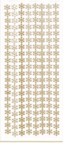BST483599 Laser Sticker Gold Snowflakes