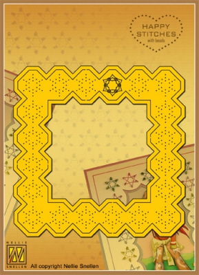 ES011 Happy Stitches mit Perlen Quadrat