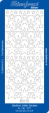 7077gsg Glittersticker Sterne silver/gold