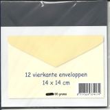 371293db 12 vierkante enveloppen 14 x14 cm dunkelblau