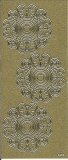 Q2433 Glitzersticker Blumen gold
