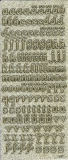 Q2426 Glitzersticker Kleinbuchstaben gold