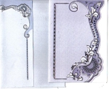 114608 Geprgte Karte  blau/silber