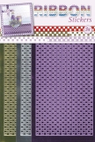3.9866 Ribbon Stickers Set  Gingham Square 