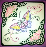 K2-1 Stickvorlage Schmetterling