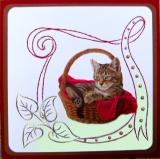 K10-4 Stickvorlage Band mit Bl�tter