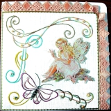 K1-4 Stickvorlage Schmetterling und Kringel