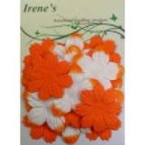 F3748534 Paper - Flowers orange - wei�