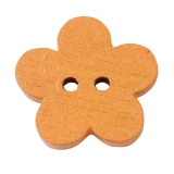 3863102 Holzknopf Blume ca. 1 cm 40 St�ck orange