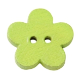 3863101 Holzknopf Blume ca. 1 cm 40 St�ck gr�n