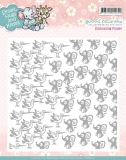 YCEMB10002 YC Embossing Folder Smiles, Hugs and Kisses