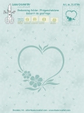 LCR35.0706 LCR Embossing folder Frame blossom Heart 14,4 x 16 cm