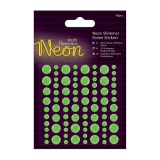 PMA 805954 Shimmer Dome Stickers Neon Green