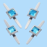 3860438 Deko-Verschluss mit Splint, rechteckig, Btl. a 10 St. tr