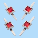 3860437 Deko-Verschluss mit Splint, rechteckig, Btl. a 10 St. ro