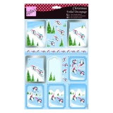 ANT 169570 Anitas Christmas Foiled Decoupage Penguins Skiing