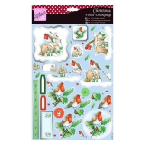 ANT 169573 Anitas Christmas Foiled Decoupage Christmas Robin