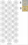 7007-09gs Glittersticker Blumen gold-silber