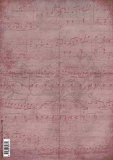 NvN3348 Hintergrundpapier Musik Notenpapier rot
