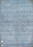 NvN3350 Hintergrundpapier Musik Notenpapier blau