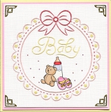 3DCE13015 Stickvorlage Baby Frame