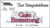 CLTSS102 Crealies Text Stanzschablone Gute Besserung