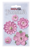 3866065 Florella Blumen aus Moerbijpapier 2-5 cm rose sortiert